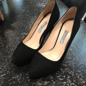 Prada suede black heel size 37(7)